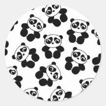 Panda Round Sticker