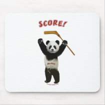 Panda Score Hockey Bear Mousepads