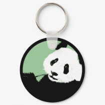 panda. seagreen circle. keychains