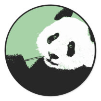 panda. seagreen circle. stickers