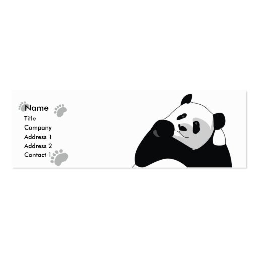 Panda - Skinny Business Card (front side)