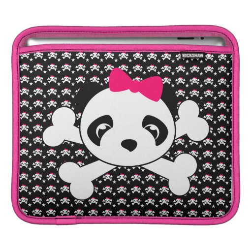 Panda Skull & Crossbones IPad Sleeve