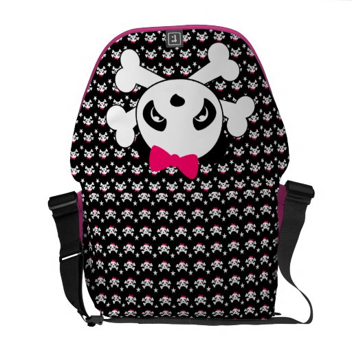 Panda Skull & Crossbones Messenger Bag