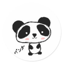 PANDA ROUND STICKER