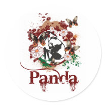 Panda Round Sticker