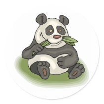 Panda Round Sticker