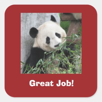 Panda Stickers, Teacher, Great Job!