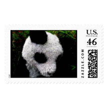 Panda Topiary Postage Stamps