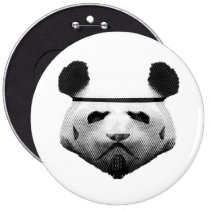 panda, trooper, geek, humor, cool, funny, panda trooper, animal, bizarre, nerd, bear, fun, college, graphic art, creative, Badges og Pin med brugerdefineret grafisk design