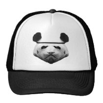 panda, trooper, geek, cool, funny, humor, animal, bear, fun, college, trucker hat, hat, cap, Trucker Hat with custom graphic design