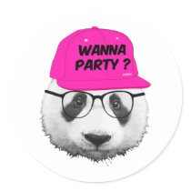 PANDA WANNA PARTY ? STICKER