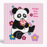 Panda with lollipop 3 ring binder
