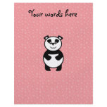Panda with pink paw background custom flyer