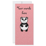 Panda with pink paw background rack card template