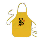 Panda with toy blocks apron