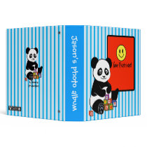 Panda with toy blocks binders by JellyRollDesigns Panda with toy blocks binders