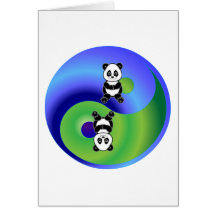 Panda Yin Yang Greeting Cards