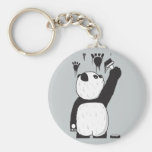 Pandalism Basic Round Button Keychain