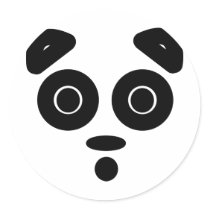 pandamonium. round sticker