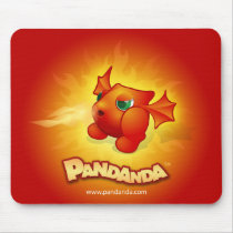 Pandanda Fiery Dragon Mousepad by Pandanda Pandanda Fiery Dragon Mousepad