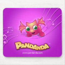 Pandanda Pink Dragon Mousepad by Pandanda Pandanda Pink Dragon Mousepad