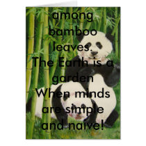 pandas2, There is only black and white,simple a... cards