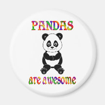 Pandas are Awesome Fridge Magnet