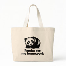 Pandas ate my homework canvas bags