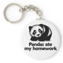 Pandas ate my homework keychains