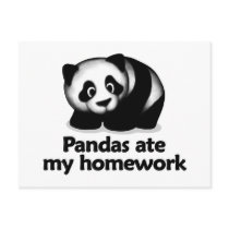 Pandas ate my homework post cards