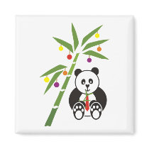 Panda's Christmas Meal magnets