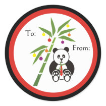Panda's Christmas Meal! stickers by zazzleproducts1 Panda's Christmas Meal! stickers