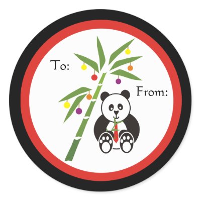Panda's Christmas Meal! stickers