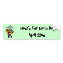 Panda's For Earth Day Bumper Sticker bumper stickers
