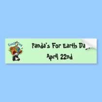 Panda's For Earth Day Bumper Sticker bumper stickers by politicalgirl Panda's For Earth Day Bumper Sticker bumper stickers