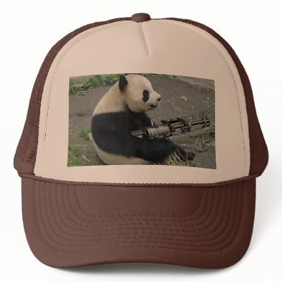 panda's need guns hats by razinle