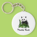 Pandas Rock Key Chain