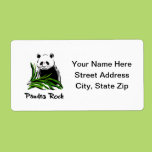 Pandas Rock Custom Shipping Labels