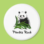 Pandas Rock Magnet