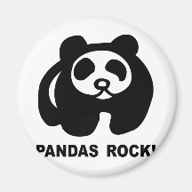 Pandas Rock Magnets