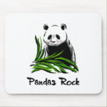 Pandas Rock Mouse Pad