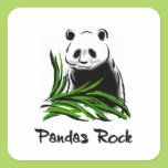 Pandas Rock Stickers