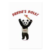 Pandas Rule Cricket Business Card Template