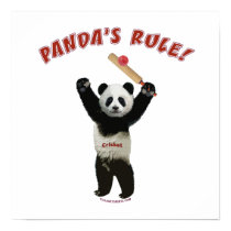 Pandas Rule Cricket Print