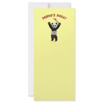 Pandas Rule Cricket Rack Cards