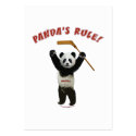 Panda's Rule Hockey Bear Business Cards