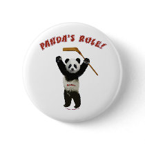 Panda's Rule Hockey Bear Pins