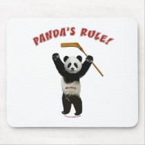 Panda's Rule Hockey Bear Mousepad
