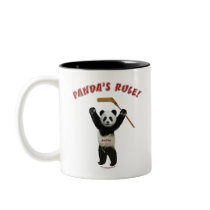 Panda's Rule Hockey Bear Coffee Mugs