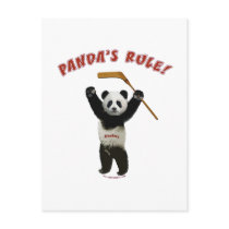 Panda's Rule Hockey Bear